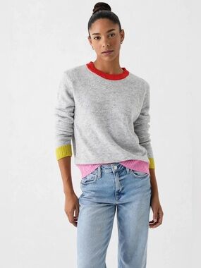 Anthropologie Dr Bloom Colorblock Sweater Made in Italy Size M/L